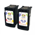 Tusze Zamienniki PG-50 + CL-51 do Canon (DT-AC-50+51/K) (komplet)