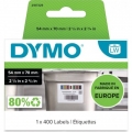 Etykiety Oryginalne DYMO LW-2187329 (2187329) (Biały) (Biała, 400 szt., 54 mm, 70 mm)