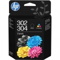 Tusze Oryginalne HP 302/304 BK + 302/304 C (B82L1AE) (komplet)