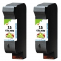Tusze Zamienniki 15 do HP (C6632D) (Czarne) (dwupak)