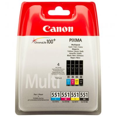 Tusze oryginalne PGI-550/CLI-551 CMYK do Canon (CLI-551-CMYK) (komplet)