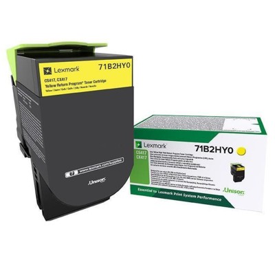 Toner oryginalny 71B do Lexmark (71B2HY0) (Żółty)