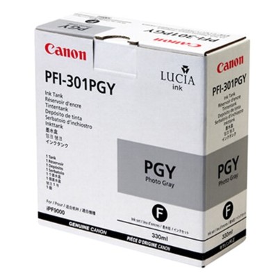 Tusz oryginalny PFI-301PGY do Canon (1496B001) (Szary Foto)