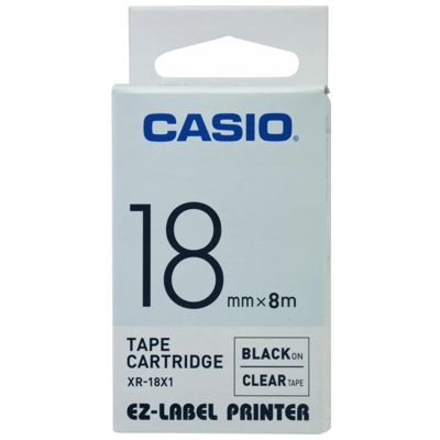 Taśma Barwiąca oryginalny XR-18X1 do Casio (XR-18X1) (Przezroczysty)