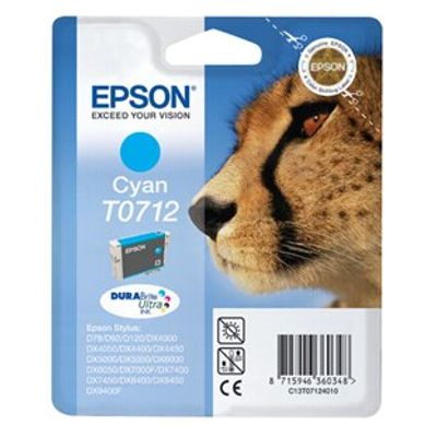 Tusz oryginalny T0712 do Epson (C13T07124010) (Błękitny)