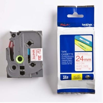 Taśma oryginalny TZe-252 do Brother (TZe252) (Czerwony)