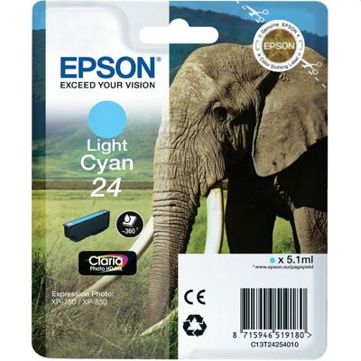 Tusz oryginalny T2425 do Epson (C13T24254010) (Jasny błękitny)