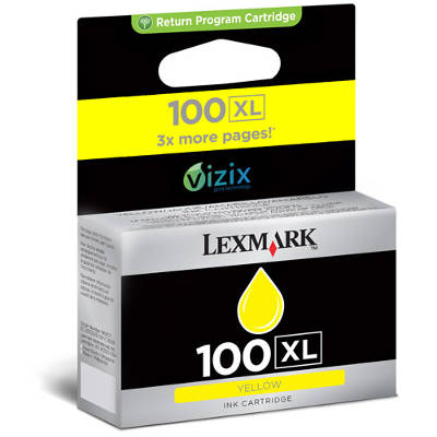 Tusz oryginalny 100XL Y do Lexmark (014N1071E) (Żółty)