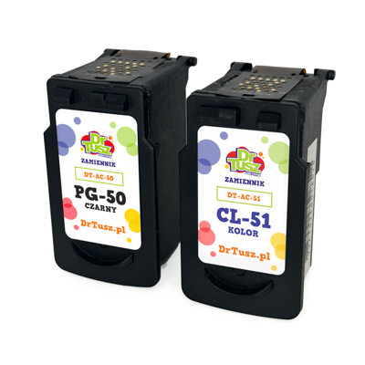 Tusze zamienniki PG-50 + CL-51 do Canon (komplet)