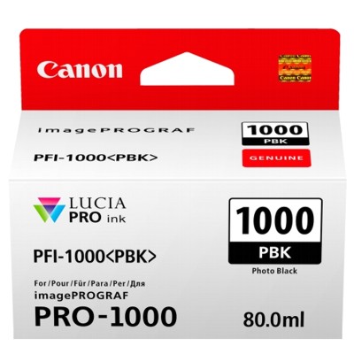 Tusz oryginalny PFI-1000PBK do Canon (0546C001) (Czarny Foto)