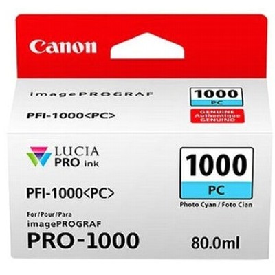 Tusz oryginalny PFI-1000PC do Canon (0550C001) (Błękitny Foto)