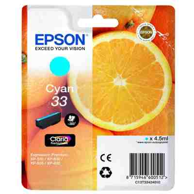 Tusz oryginalny T3342 do Epson (C13T33424012) (Błękitny)