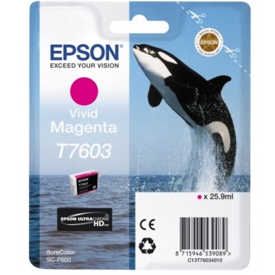 Tusz oryginalny T7603 do Epson (C13T76034010) (Purpurowy)