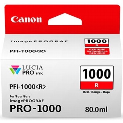 Tusz oryginalny PFI-1000R do Canon (0554C001) (Czerwony)