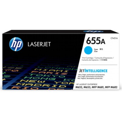 Toner oryginalny 655A do HP (CF451A) (Błękitny)