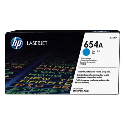 Toner oryginalny 654A do HP (CF331A) (Błękitny)