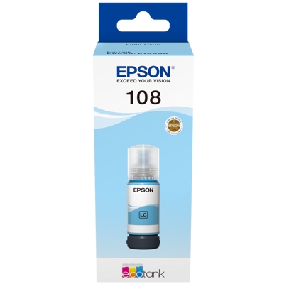 Tusz oryginalny 108 do Epson (C13T09C54A) (Jasny błękitny)