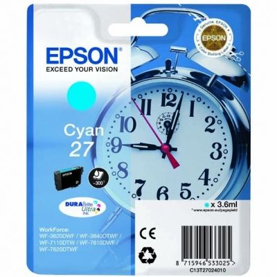 Tusz oryginalny T2702 do Epson (C13T270240) (Błękitny)