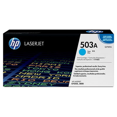 Toner oryginalny 503A do HP (Q7581A) (Błękitny)