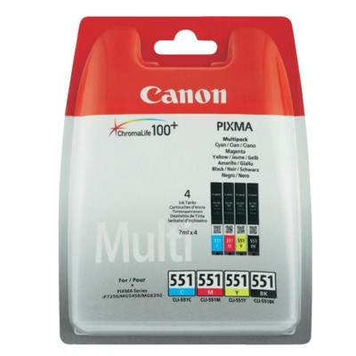 Tusze oryginalne CLI-551 CMYK do Canon (6509B008) (czteropak)