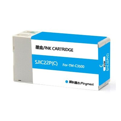 Tusz zamiennik SJIC22P C do Epson (C33S020602) (Błękitny)