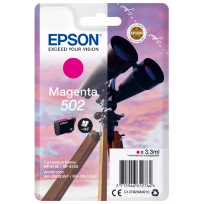 Tusz oryginalny 502 do Epson (C13T02V34010) (Purpurowy)