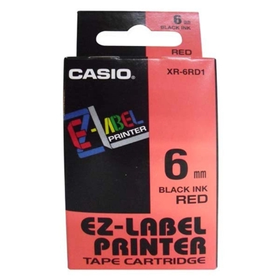 Taśma Barwiąca oryginalny XR-6RD1 do Casio (XR-6RD1) (Czerwony)