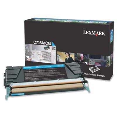 Toner oryginalny C746A1CG do Lexmark (C746A1CG) (Błękitny)