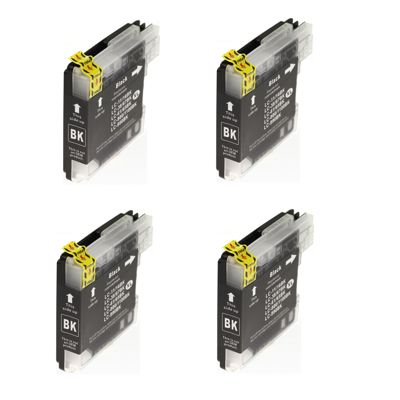 4x Tusz zamiennik LC-1100 BK do Brother (LC1100BK) (Czarny) 4x Tusz zamiennik LC-1100 BK do Brother (LC1100BK) (Czarny)