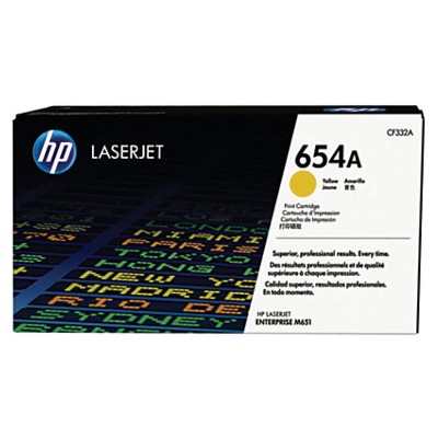 Toner oryginalny 654A do HP (CF332A) (Żółty)