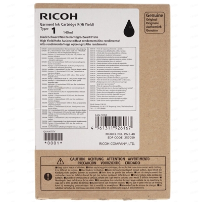 Tusz oryginalny Garment Type 1 (140ml) do Ricoh (257059) (Czarny)