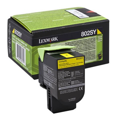 Toner oryginalny 802SY do Lexmark (80C2SY0) (Żółty)