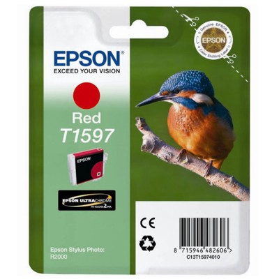 Tusz oryginalny T1597 do Epson (T15974010) (Czerwony)