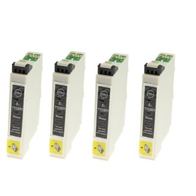 4x Tusz zamiennik T0711 do Epson (C13T07114010) (Czarny) 4x Tusz zamiennik T0711 do Epson (C13T07114010) (Czarny)