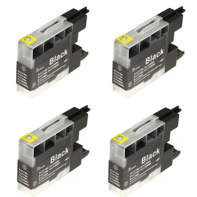 4x Tusz zamiennik LC-1240 BK do Brother (LC1240BK) (Czarny) 4x Tusz zamiennik LC-1240 BK do Brother (LC1240BK) (Czarny)