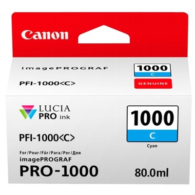 Tusz oryginalny PFI-1000C do Canon (0547C001) (Błękitny)