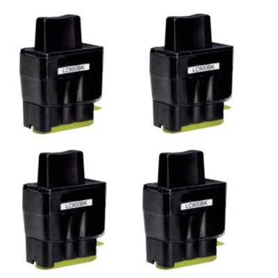 4x Tusz zamiennik LC-900 XL BK do Brother (LC900HYBK) (Czarny) 4x Tusz zamiennik LC-900 XL BK do Brother (LC900HYBK) (Czarny)