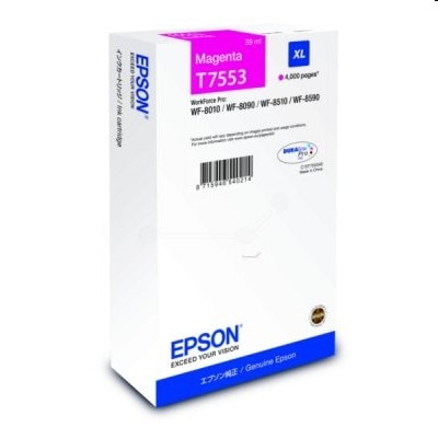 Tusz oryginalny T7553 do Epson (C13T755340) (Purpurowy)