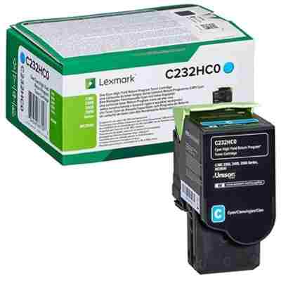 Toner oryginalny C232 do Lexmark (C232HC0) (Błękitny)