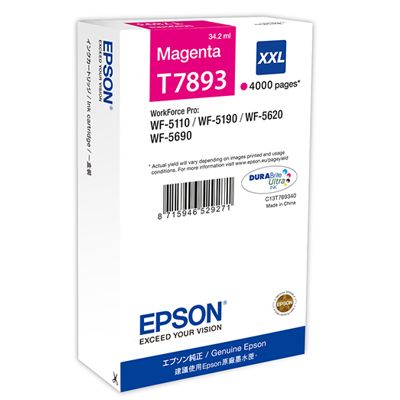 Tusz oryginalny T7893 do Epson (C13T789340) (Purpurowy)