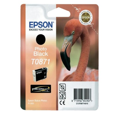 Tusz oryginalny T0871 do Epson (C13T08714010) (Czarny Foto)