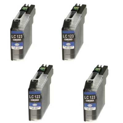 4x Tusz zamiennik LC-123 BK do Brother (LC123BK) (Czarny) 4x Tusz zamiennik LC-123 BK do Brother (LC123BK) (Czarny)