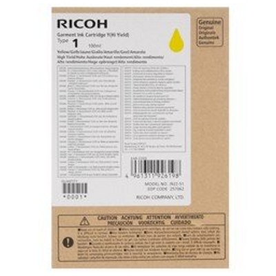 Tusz oryginalny Garment Type 1 (100ml) do Ricoh (257077) (Żółty)