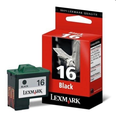 Tusz oryginalny 16 do Lexmark (10N0016E) (Czarny)