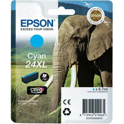 Tusz oryginalny T2432 do Epson (C13T24324010) (Błękitny)