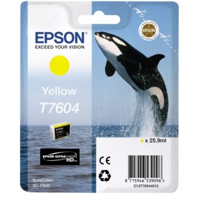 Tusz oryginalny T7604 do Epson (C13T76044010) (Żółty)