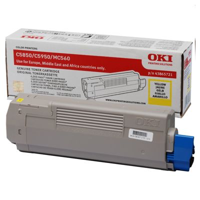 Toner oryginalny C5850/5950 do Oki (43865721) (Żółty)