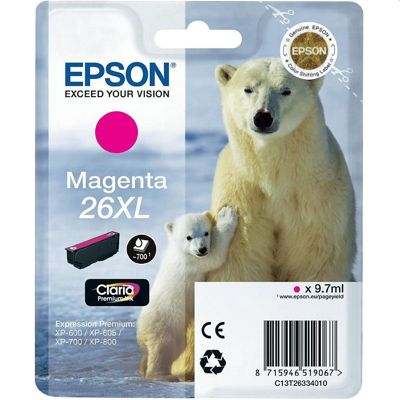 Tusz oryginalny T2633 do Epson (C13T26334010) (Purpurowy)