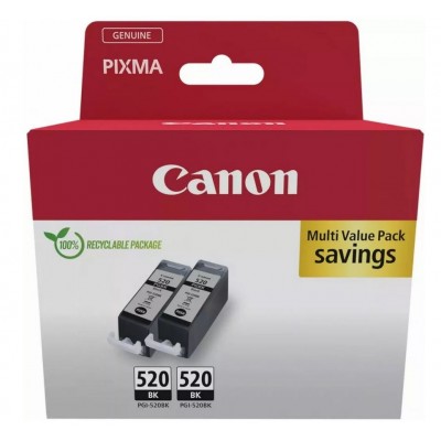 Tusze oryginalne PGI-520 BK Twin Pack do Canon (2932B019) (dwupak)