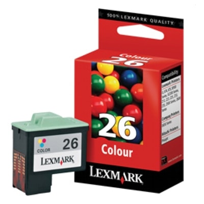 Tusz oryginalny 26 do Lexmark (10N0026E) (Kolorowy)